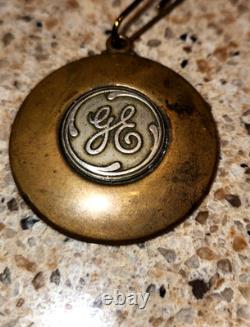 VINTAGE GE GENERAL ELECTRIC 2.5 CAST BRASS / Medallion/ Fob