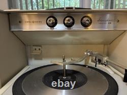 VINTAGE GENERAL ELECTRIC STEREOPHONIC TRIMLINE300 RECORD PLAYER WithCART WORKS