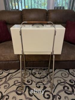 VINTAGE GENERAL ELECTRIC STEREOPHONIC TRIMLINE300 RECORD PLAYER WithCART WORKS