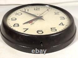 VINTAGE GENERAL ELECTRIC School Wall Clock Model 2912B Bakelite Made In USA