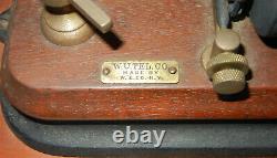 VINTAGE JH BUNNELL TELEGRAPH KEY With WESTERN UNION WESTERN ELECTRIC SOUNDER