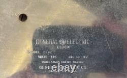 VINTAGE Mid-century General Electric Red Dot Wall Clock 8 RED Scalloped edge