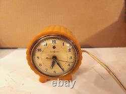 VTG 1930's General Electric Catalin/Bakelite Julep Alarm Clock 7H80 Works Nice