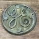 Vtg Antique Ge General Electric Brass Emblem Advertising Equipment Plaque 5 3/4