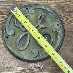 VTG Antique GE General Electric Brass Emblem Advertising Equipment Plaque 5 3/4