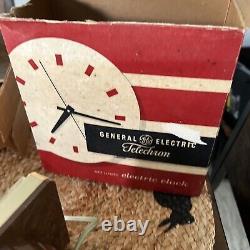 VTG GE General Electric Telechron Clock 7H237 GRAPH BROWN In Box RARE