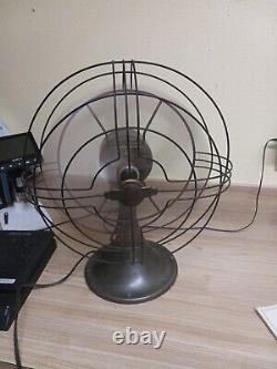 VTG GE General Electric Vortalex Oscillating Desk Fan Art Deco AK Works Read