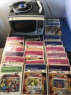 VTG GE Show'N Tell Radio Phono Viewer with 19 Picture Sound Programs Works Video