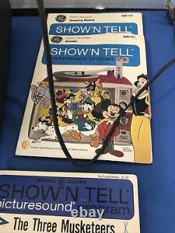 VTG GE Show'N Tell Radio Phono Viewer with 19 Picture Sound Programs Works Video