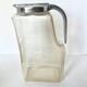Vtg General Electric Ge Clear Glass Refrigerator Water Pitcher Silver Lid Rare