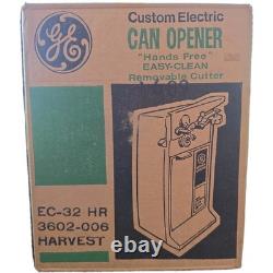 VTG NEW OLD STOCK General Electric GE Can Opener EC32 HR Harvest SEALED UNOPENED