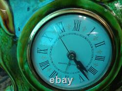 VTG RARE mid century General Electric clock green ceramic, USA made it works