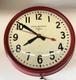 Vtg Red 14.5 General Electric Telechron School Clock Model 1ha1612 Usa Bakelite