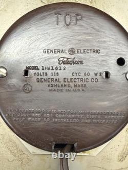 VTG Red 14.5 General Electric Telechron School Clock Model 1HA1612 USA Bakelite