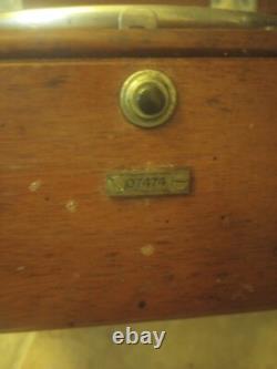 Very Nice General Electric Mil-ammeter Nickel Plate In Wooden Box