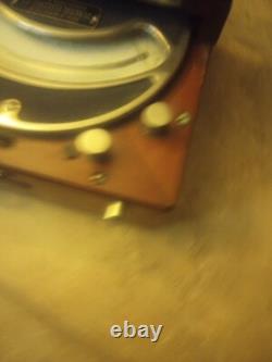 Very Nice General Electric Mil-ammeter Nickel Plate In Wooden Box