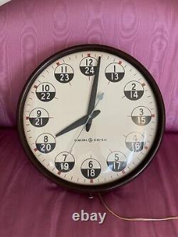Very Rare Vintage GE General Electric Military 12/24 Hour Bakelite Wall Clock