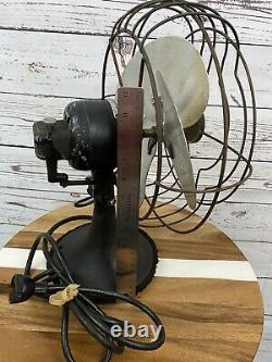 Vintage 10 GE General Electric Oscillating Desk Fan WORKS! Very heavy