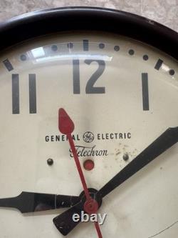Vintage 14.5 General Electric Telechron School Clock model 1ha1612 USA Bakelite