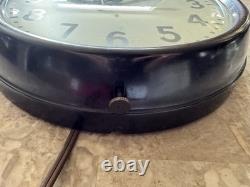 Vintage 14.5 General Electric Telechron School Clock model 1ha1612 USA Bakelite
