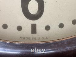 Vintage 14.5 General Electric Telechron School Clock model 1ha1612 USA Bakelite