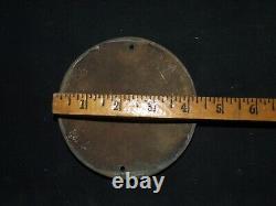 Vintage 1920's General Electric GE Brass Emblem Plaque Nameplate 4 1/2 Diameter