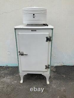 Vintage 1920s 1930s General Electric GE Monitor Top Enamel fridge refrigerator