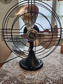 Vintage 1930's GE Vortalex 12 Oscillating Fan At1 78x191 X12634 3 Blade