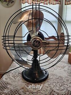 Vintage 1930's GE Vortalex 12 Oscillating Fan At1 78x191 X12634 3 Blade