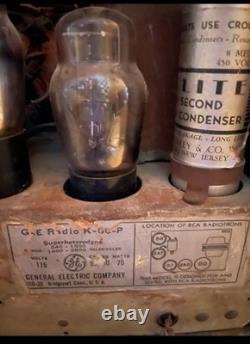 Vintage 1930's General Electric Tube Radio K-50-P Wooden Shell