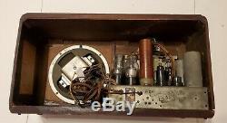 Vintage 1938 GE Model F-74 Wood Table Radio with Tuning Eye General Electric