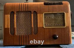 Vintage 1939 GE GD-620 Wooden AM 6-Tube Tabletop Radio With Presets