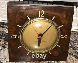 Vintage 1940s GENERAL ELECTRIC Bakelite Clock #3H178 NOT WORKING Mid-Century GE