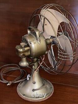 Vintage 1940s General Electric FM12V1 Large Industrial Oscillating Vortalex Fan