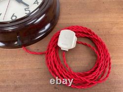 Vintage 1940s Industrial General Electric Genalex Bakelite Wall Clock Working