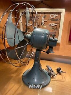 Vintage 1950's GE Vortalex 12 Model FM12V43 Electric Fan with Oscillation Control