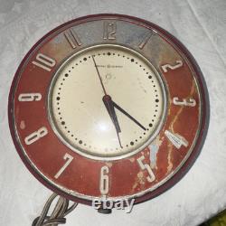 Vintage 1950's General Electric 2H26 Kitchen Wall Clock 7.5