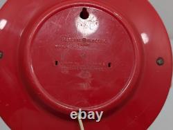 Vintage 1950's General Electric 2H26 Kitchen Wall Clock Red 7.5 Mid Century