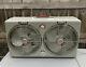 Vintage 1950's General Electric Twin Swivel Box Fan Ventilator Withthermo Control