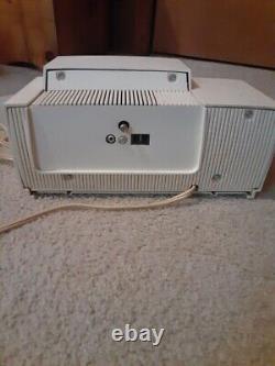 Vintage 1950s GE General Electric MCM Tube Radio Alarm Clock WORKS