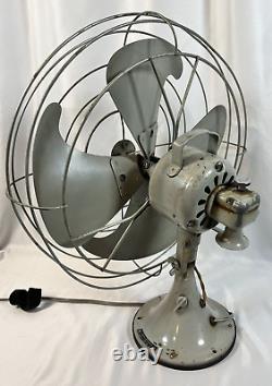 Vintage 1951 General Electric GE Vortalex 16 Fan F11V163 No. 33 Oscillating