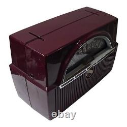 Vintage 1951 General Electric Model 610 AM Tube Radio Works Burgundy