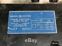 Vintage 1958 GENERAL ELECTRIC PA-20 HI-FI TUBE AMPLIFIER 6L6 GE