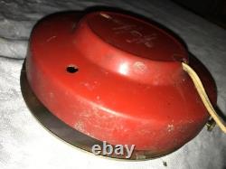 Vintage 1960's GENERAL ELECTRIC 2H26 Red/White WALL Kitchen CLOCK 7¼Diam WORKS