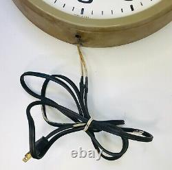 Vintage 1960's General Electric School Wall Clock. Model 2012 Working Condition
