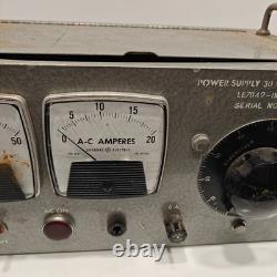 Vintage 1964 30V AC 23A Power Supply Powerstat GE Meters Serial No 3