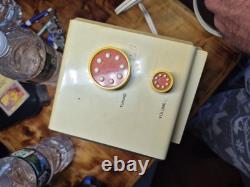 Vintage 1969 General Electric C3300A Working Clock Radio Groovy Psychedelic