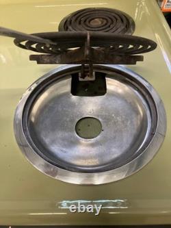 Vintage 1970s GE Avocado Green Electric Range Oven Stove Mid Century Retro
