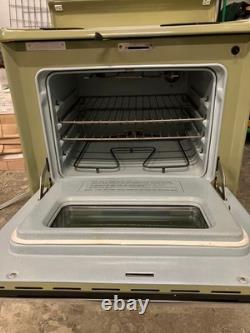 Vintage 1970s GE Avocado Green Electric Range Oven Stove Mid Century Retro
