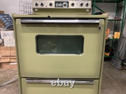 Vintage 1970s GE Avocado Green Electric Range Oven Stove Mid Century Retro